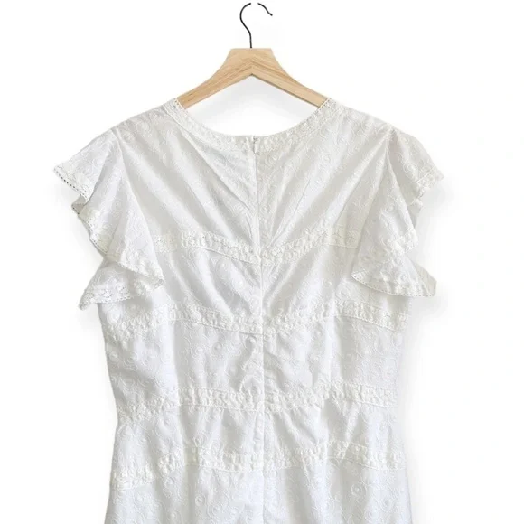 NWT, Melissa Odabash Meghan Crochet-trimmed Embroidered Mini Dress, Size L - Picture 6 of 16